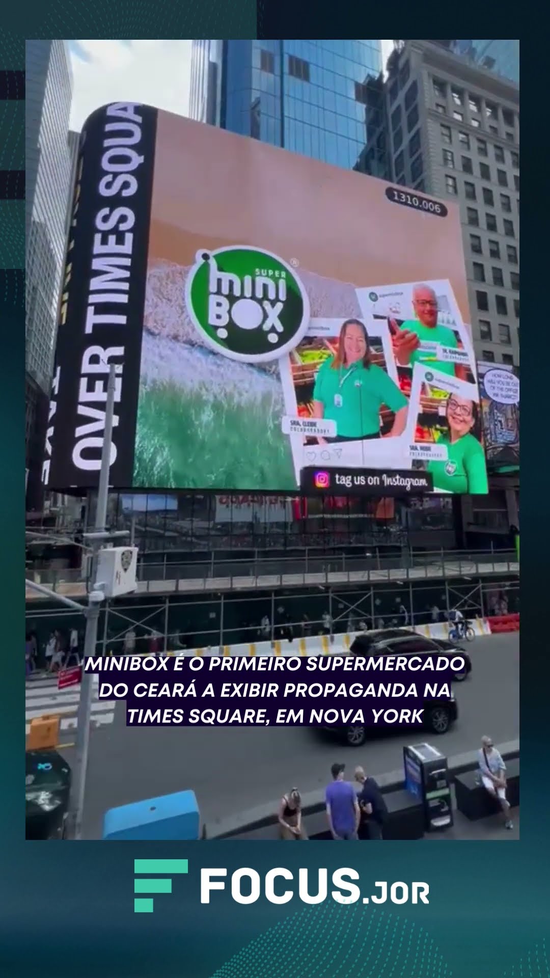 MiniBox é o primeiro supermercado do Ceará a exibir propaganda na Times  Square, em Nova York 